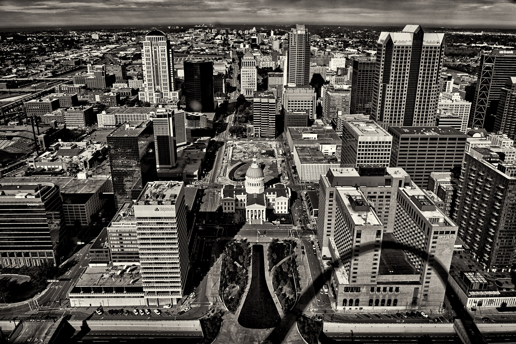 St. Louis from the top of Gateway Arch